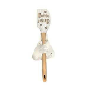 Anthropologie Bon Jour Ooh‎ La La Spatula and Eiffel Tower Cookie Cutter Set NEW